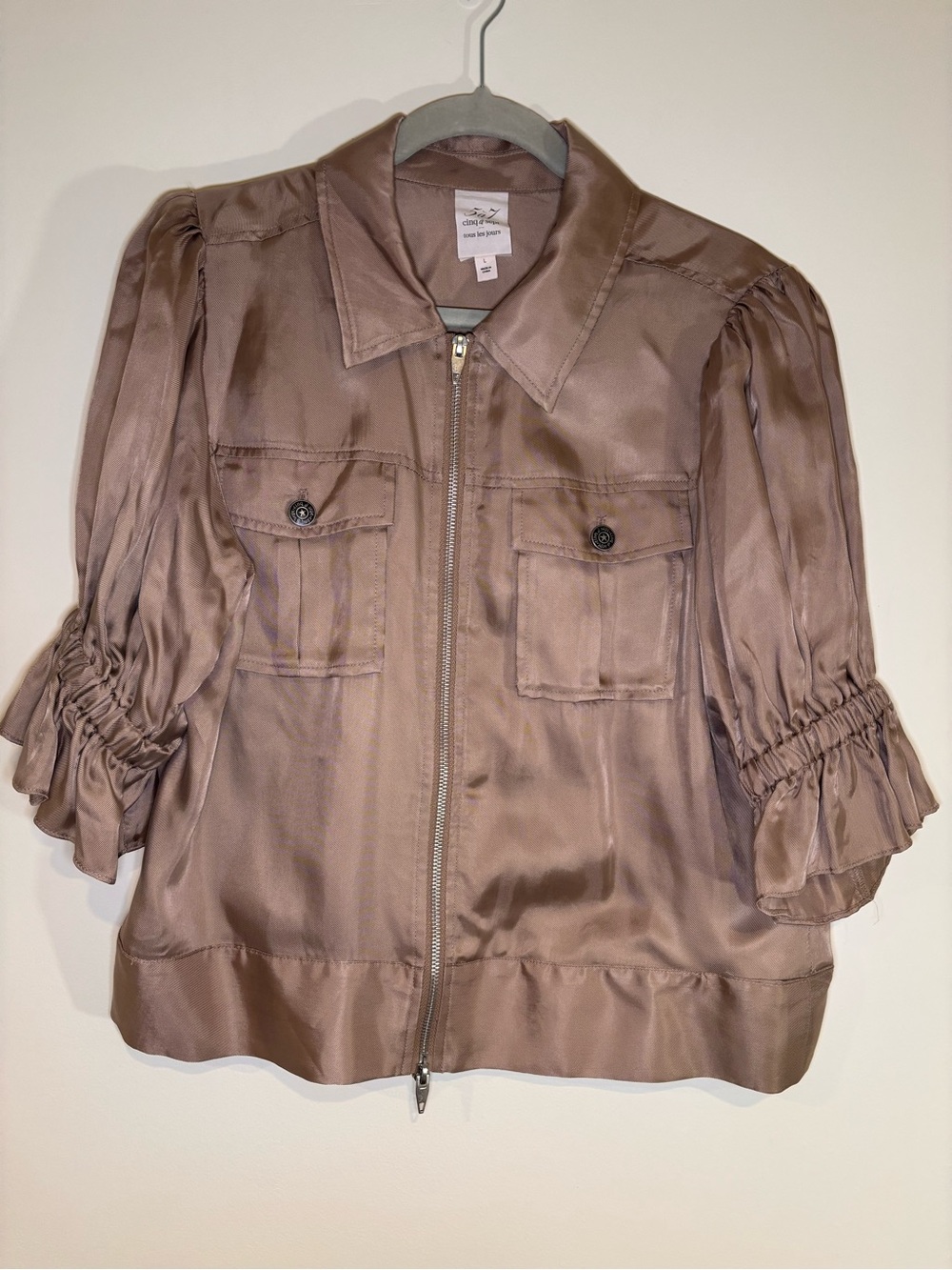 Cinq a Sept Holly Ruffle Jacket Size Large
